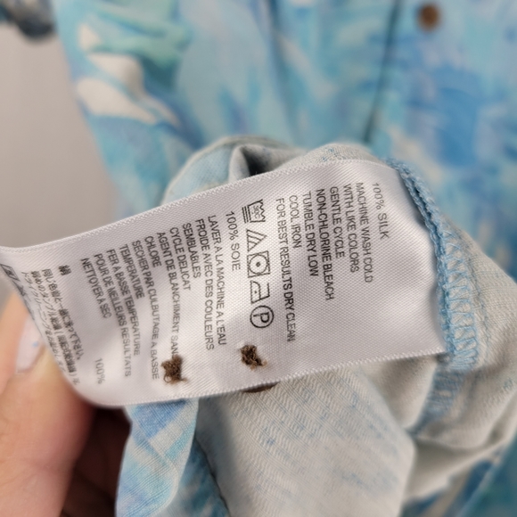 Tommy Bahama Silk Botanical Hawaiian Print Polo Shirt - Picture 7 of 8